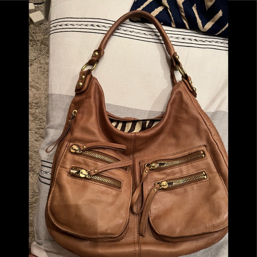 Linea Pelle soft buttery brown leather bag! Used, great condition!